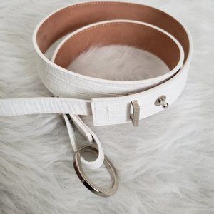 Talbots Genuine white leather belt. Sz S